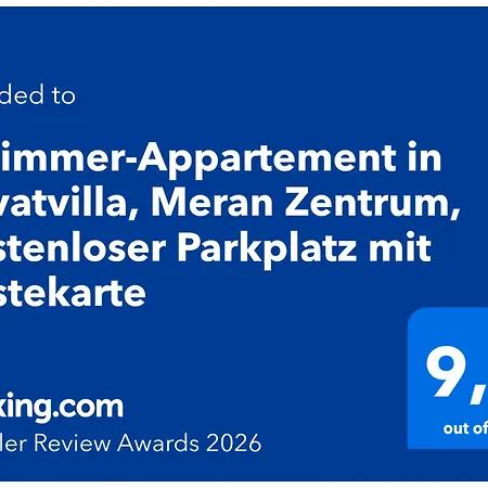 - 3 Schlafzimmer Fuer 6 Gaeste - 100 M2 Fuer Freunde & Familien - Grosse Kueche & Tisch Fuer 6 - Kostenlos Parken - Bahnhof 5 Min - Zentrum 10 Min - Jugendstilvilla Mit Bergblick - Gaestekarte Inklusiv Lägenhet Merano